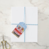 Maltezer hond Valentijnsdag vrachtwagen Cadeaulabel (Met Touw)