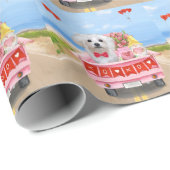 Maltezer hond Valentijnsdag vrachtwagen Cadeaupapier (Rol Hoek)