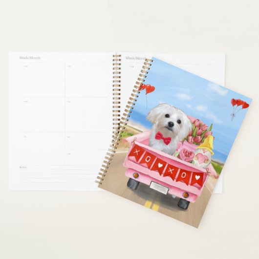 Maltezer hond Valentijnsdag vrachtwagen Planner (Display)