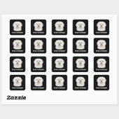 Maltezer Hond Vierkante Sticker (Vel)