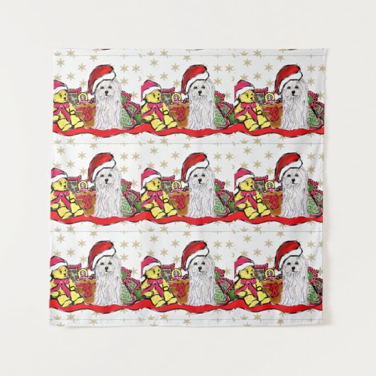 Maltezer Hond Wandkleed (Voorkant)