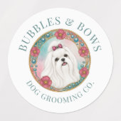 Maltezer Hond Waterdichte Sticker Vellen (Design 2)