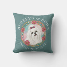Maltezer Honden Salon Kussen | Teal