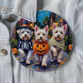 Maltezer honden Trick-or-Treating Halloween kostuu Ronde Button 6,0 Cm (In situ)