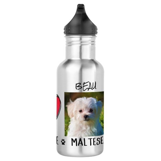 Maltezer Hondenliefhebbers Waterfles (Rechts)