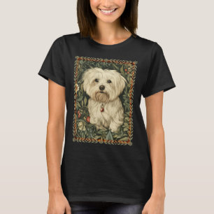  Maltezer in een tuin William Morris Style T-shirt