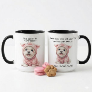 Maltezer in een varkenskostuum cadeau voor een hon mok