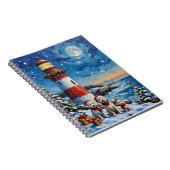 Maltezer Kerst Vuurtoren Vakantie Notitieboek (Rechterzijde)