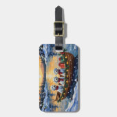 Maltezer Kerstboot Vakantie Bagagelabel (Voorkant verticaal)