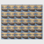 Maltezer Kerstboot Vakantie Cadeaupapier (Vlak)