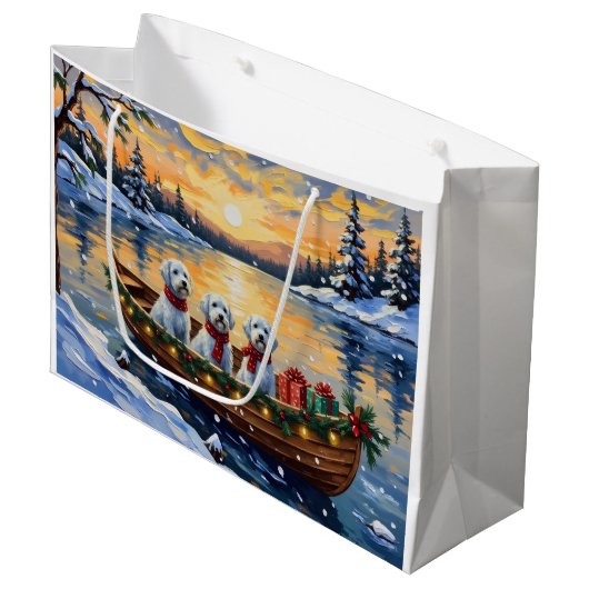 Maltezer Kerstboot Vakantie Groot Cadeauzakje (Voorkant Gekanteld)
