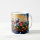 Maltezer Kerstboot Vakantie Koffiemok (Voorkant rechts)
