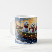 Maltezer Kerstboot Vakantie Koffiemok (Voorkant links)