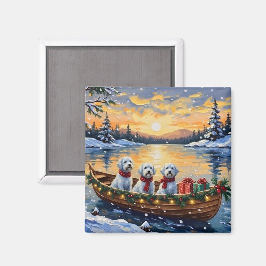 Maltezer Kerstboot Vakantie Magneet (Voorkant / Achterkant)