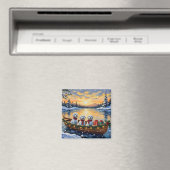 Maltezer Kerstboot Vakantie Magneet (Insitu (Vaatwasser))