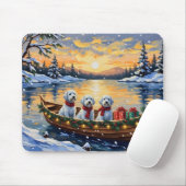 Maltezer Kerstboot Vakantie Muismat (Met muis)