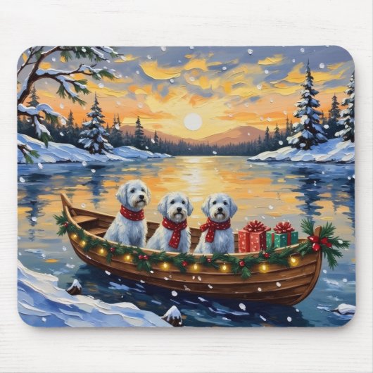 Maltezer Kerstboot Vakantie Muismat (Voorkant)