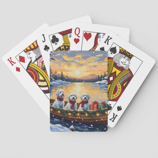 Maltezer Kerstboot Vakantie Pokerkaarten (Achterkant)