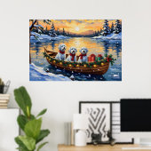 Maltezer Kerstboot Vakantie Poster (Thuiskantoor)