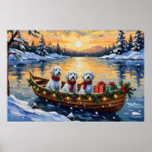 Maltezer Kerstboot Vakantie Poster (Voorkant)