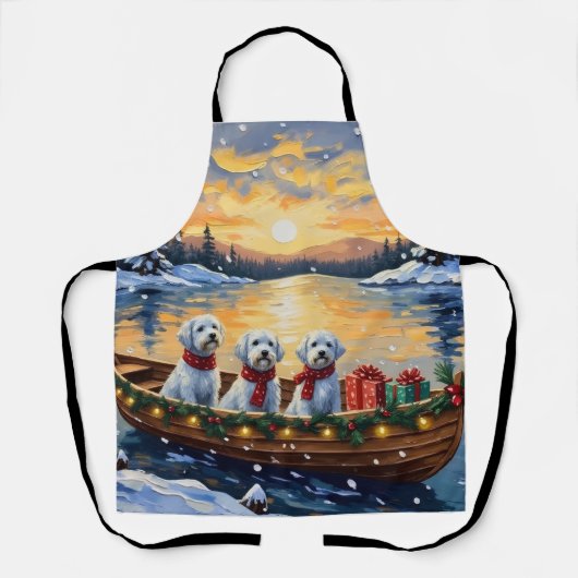 Maltezer Kerstboot Vakantie Schort (Voorkant)