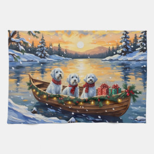 Maltezer Kerstboot Vakantie Theedoek
