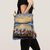Maltezer Kerstboot Vakantie Tote Bag (Dichtbij)