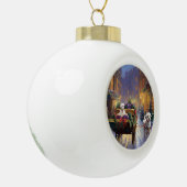 Maltezer Kerstfeestseizoen Keramische Bal Ornament (Links)