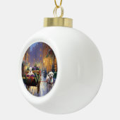 Maltezer Kerstfeestseizoen Keramische Bal Ornament (Rechts)