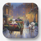 Maltezer Kerstfeestseizoen Papieren Bordje (Voorkant)