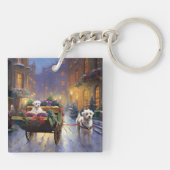 Maltezer Kerstfeestseizoen Sleutelhanger (Achterkant)