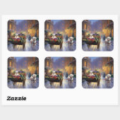 Maltezer Kerstfeestseizoen Vierkante Sticker (Vel)