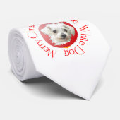 Maltezer Kerstmis Kleine Witte Hond Stropdas (Opgerold)