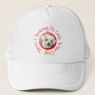 Maltezer Kerstmis Kleine Witte Hond Trucker Pet