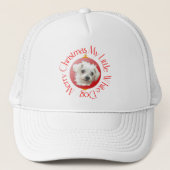 Maltezer Kerstmis Little White Dog Trucker Pet (Voorkant)