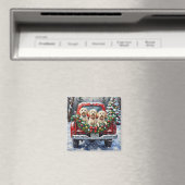 Maltezer Kerstmis Rode Truck Vakantie Magneet (Insitu (Vaatwasser))
