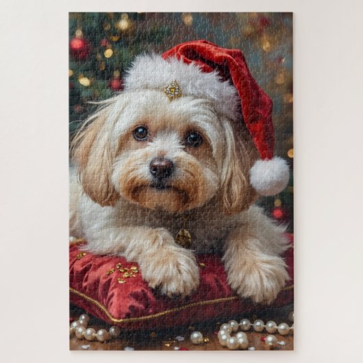 Maltezer Koninklijke Kerstmis Dieprode Hoed Legpuzzel (Verticaal)