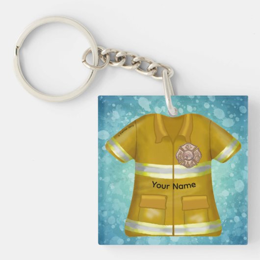 Maltezer Kruis Brandweerman Sleutelhanger (Voorkant)