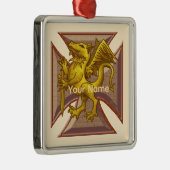 Maltezer Kruis Draak ornament (Rechts)