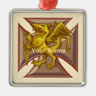 Maltezer Kruis Draak ornament