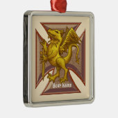 Maltezer Kruis Draak ornament (Rechts)