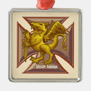 Maltezer Kruis Draak ornament