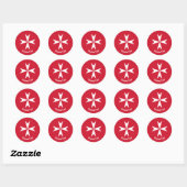 Maltezer Kruis Symbool Ronde Sticker (Vel)