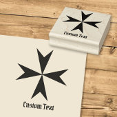Maltezer Kruis Symbool Rubberstempel