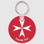 Maltezer Kruis Symbool Sleutelhanger (Voorkant)