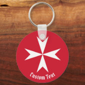 Maltezer Kruis Symbool Sleutelhanger (Voorkant)