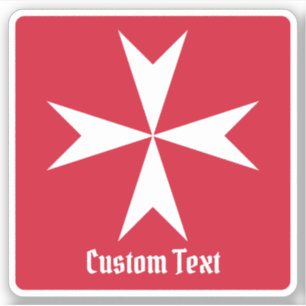 Maltezer Kruis Symbool Sticker