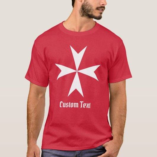 Maltezer Kruis Symbool T-shirt (Voorkant)