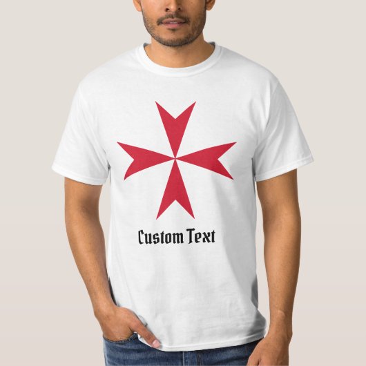 Maltezer Kruis Symbool T-shirt (Voorkant)