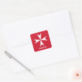 Maltezer Kruis Symbool Vierkante Sticker (Envelop)